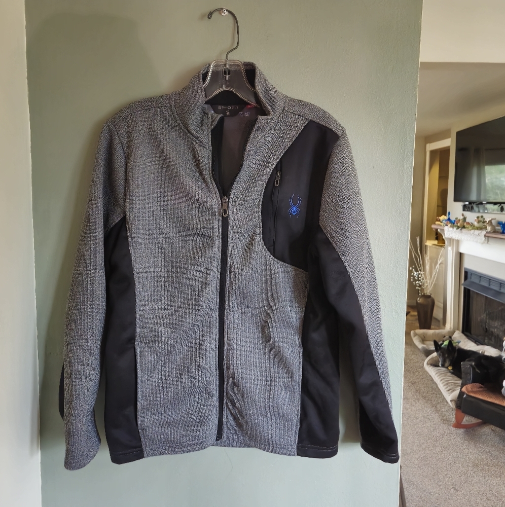 Gray and Black Full-Zip Jacket
